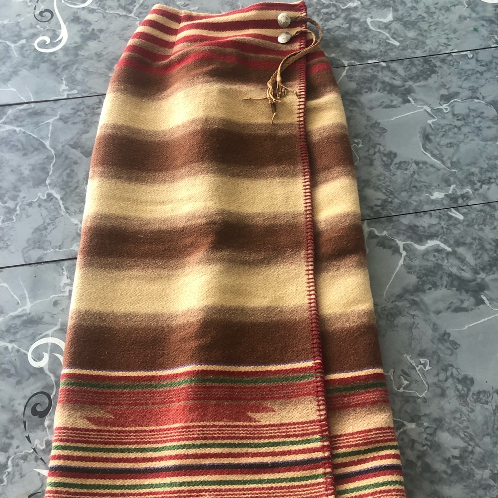 Long vintage wraparound Wool skirt by Ralph Lauren